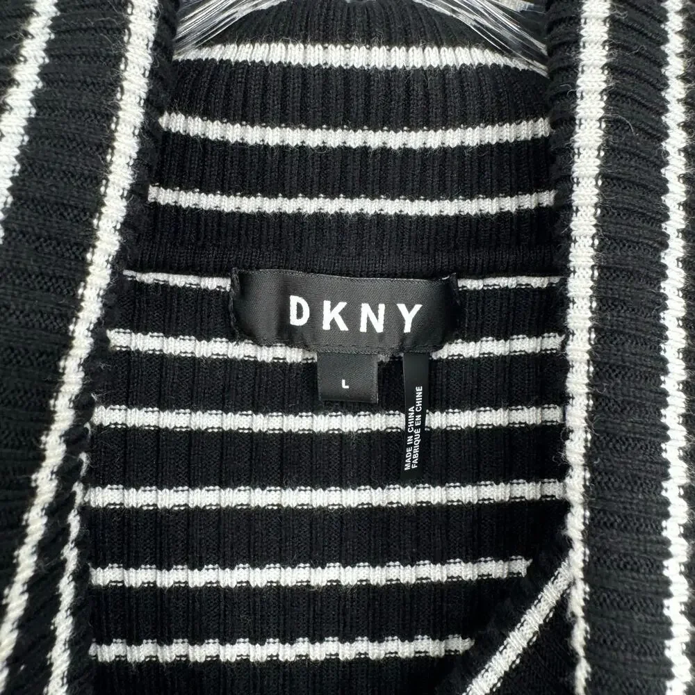 DKNY Stripe Turtlneck Sweater Size Large